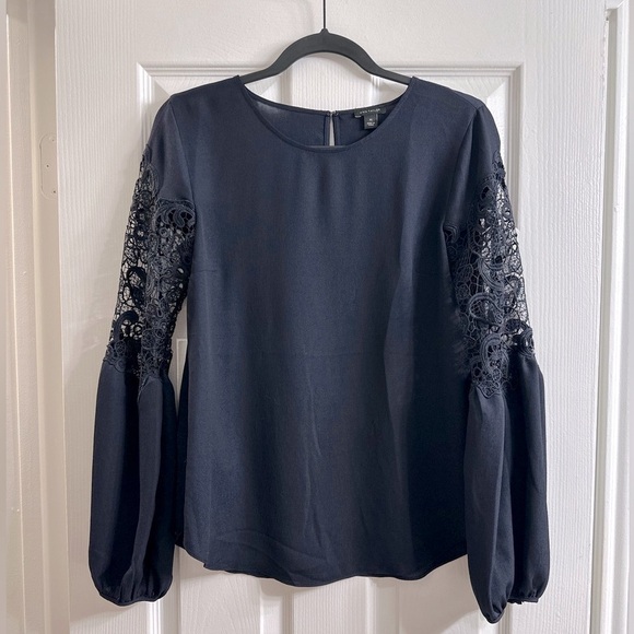 Ann Taylor Tops - Ann Taylor Lace Sleeve Top